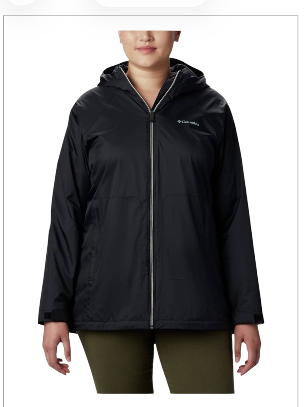 Columbia Switchback Lined Long Rain Jacket Black Women’s Size L Hooded